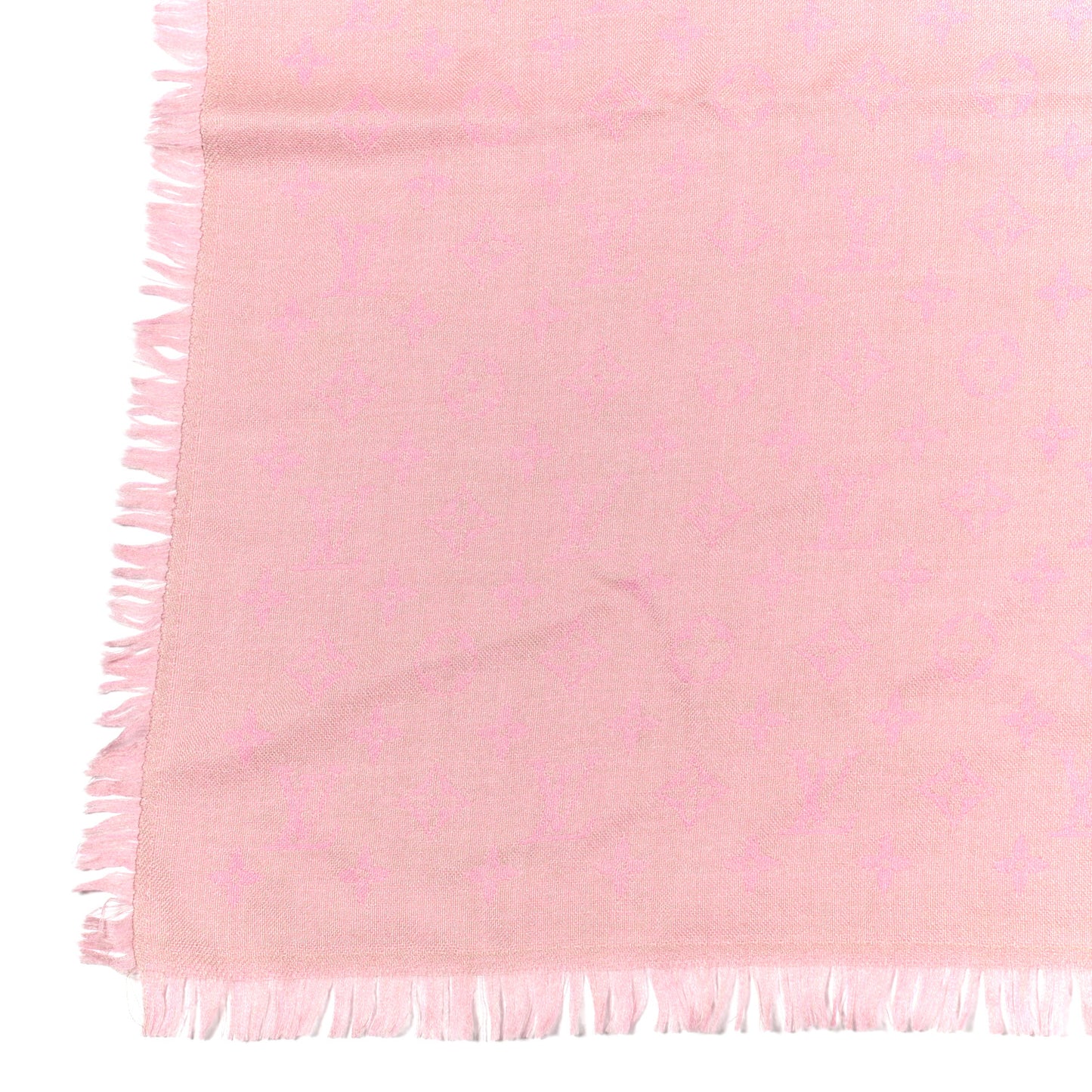 Silk Wool Monogram So LV Stole Blush