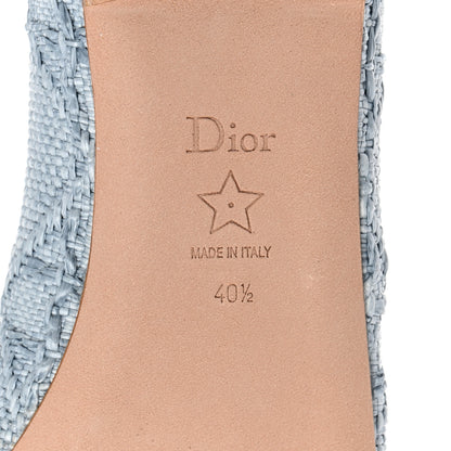 Christian Dior Raffia Cannage Ballet Flat 40.5 Bleu Pastel 8 of 9