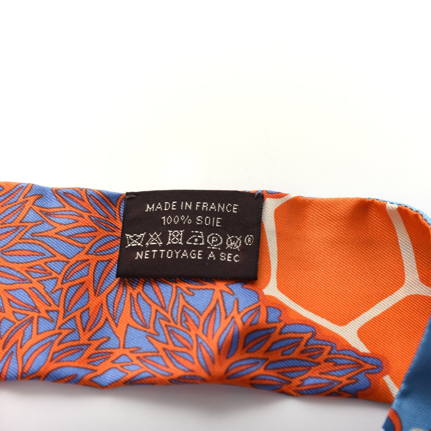 Silk The Three Graces Twilly Bleu Jean Orange Rouille