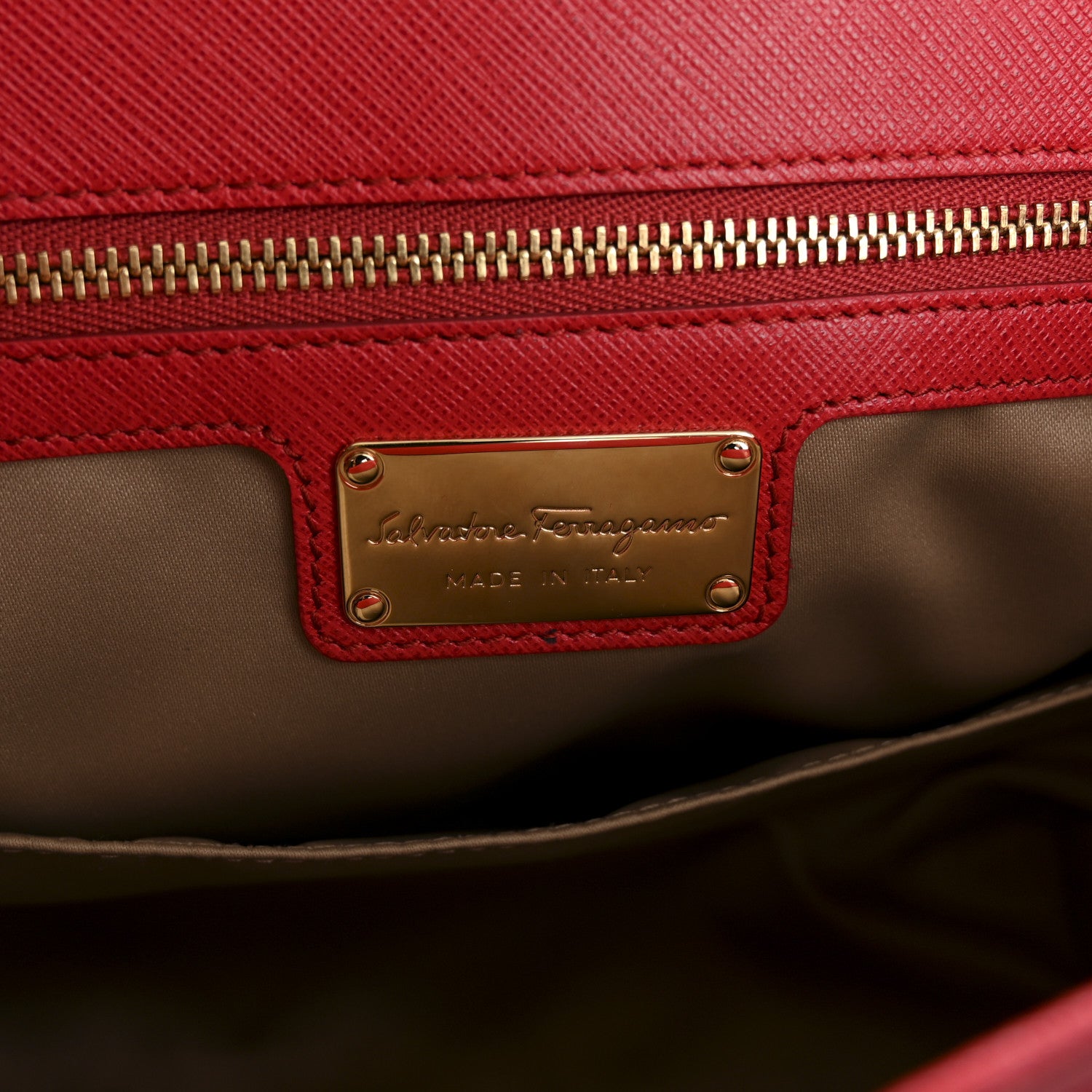 Salvatore Ferragamo Printed Calfskin Carrie O Chain Shoulder Bag