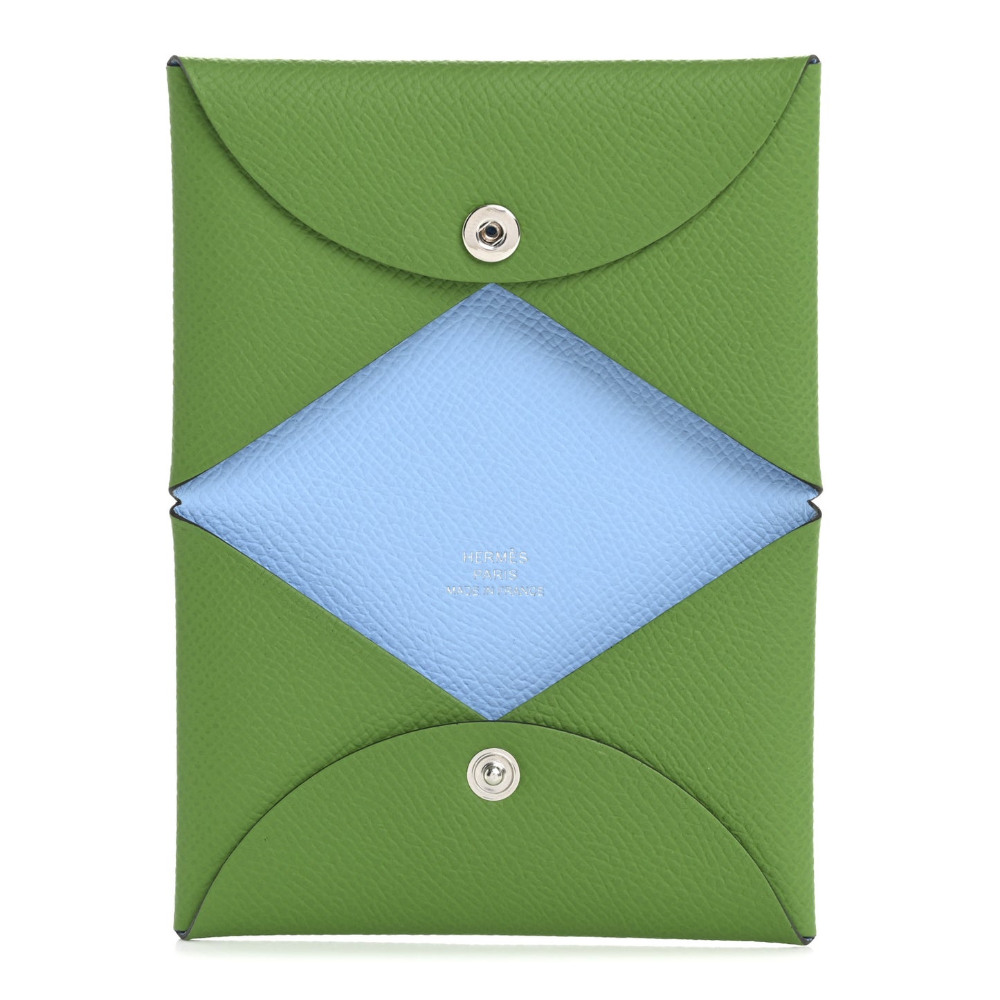 Epsom Verso Calvi Card Case Vert Yucca Celeste