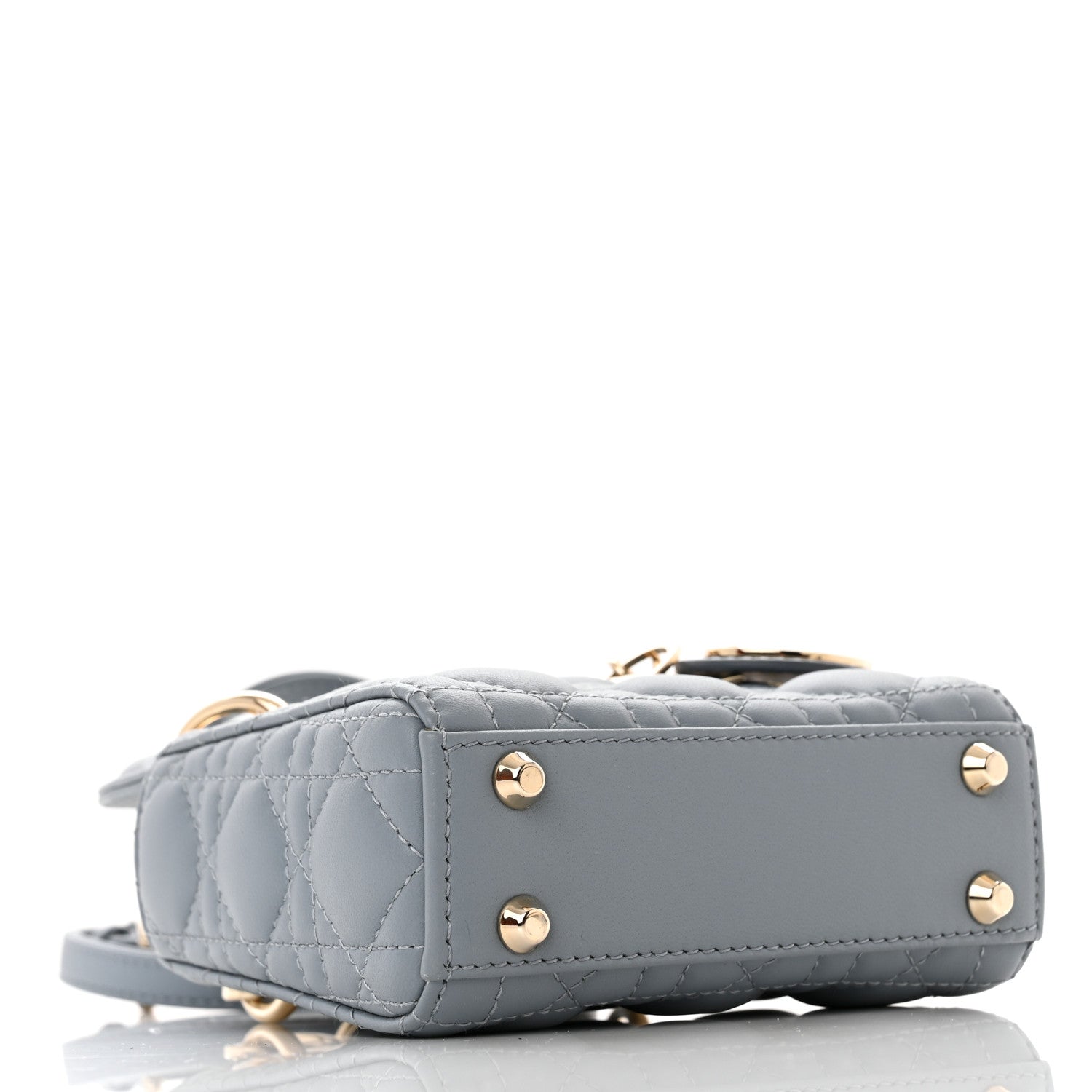 Christian Dior Lambskin Cannage Micro Lady Dior Cloud Gray 4 of 10