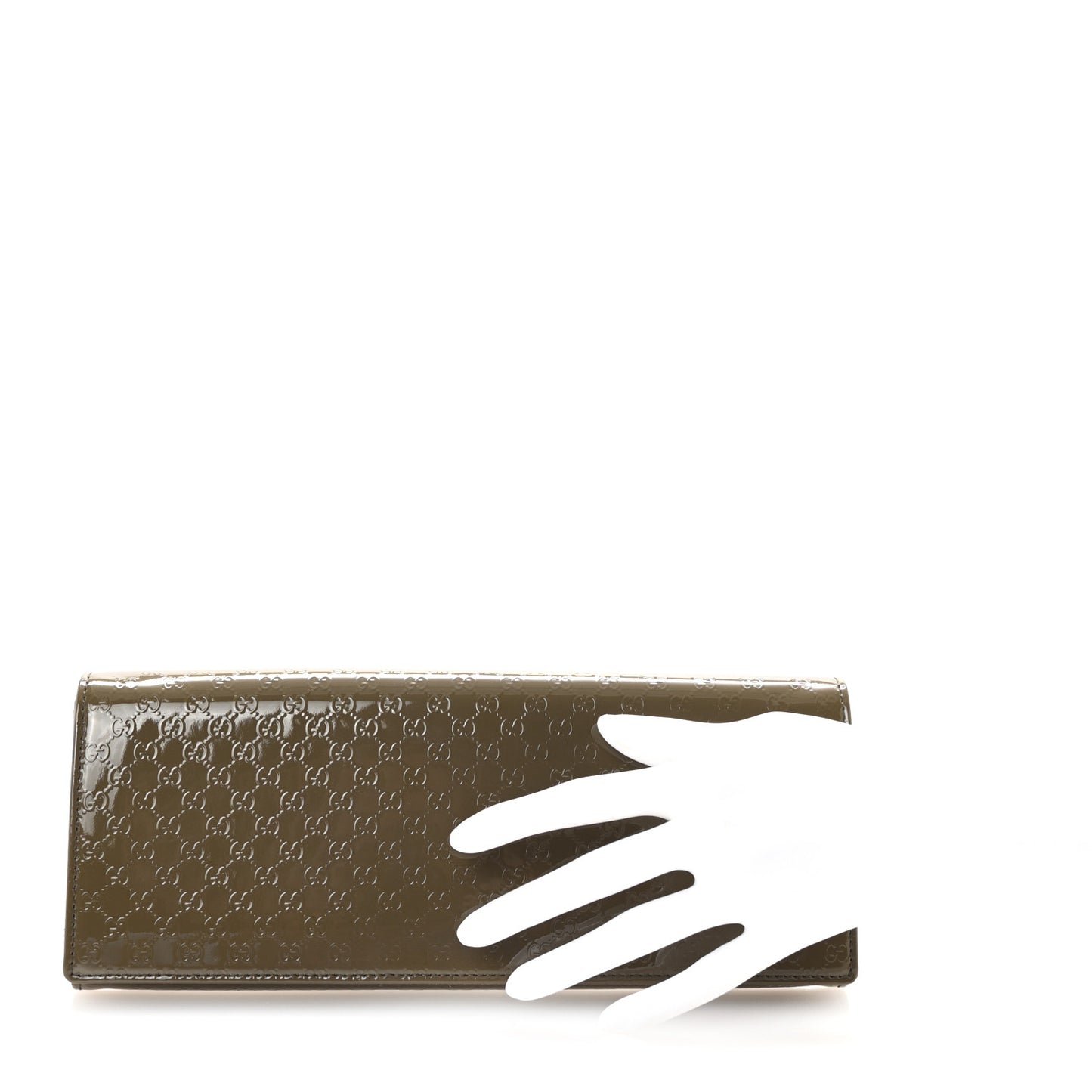 Patent Microguccissima Small Broadway Clutch Grey Field