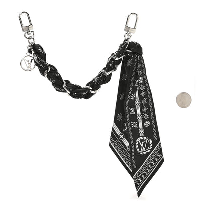 Louis Vuitton Monogram Bandana Bag Charm Black 2 of 4