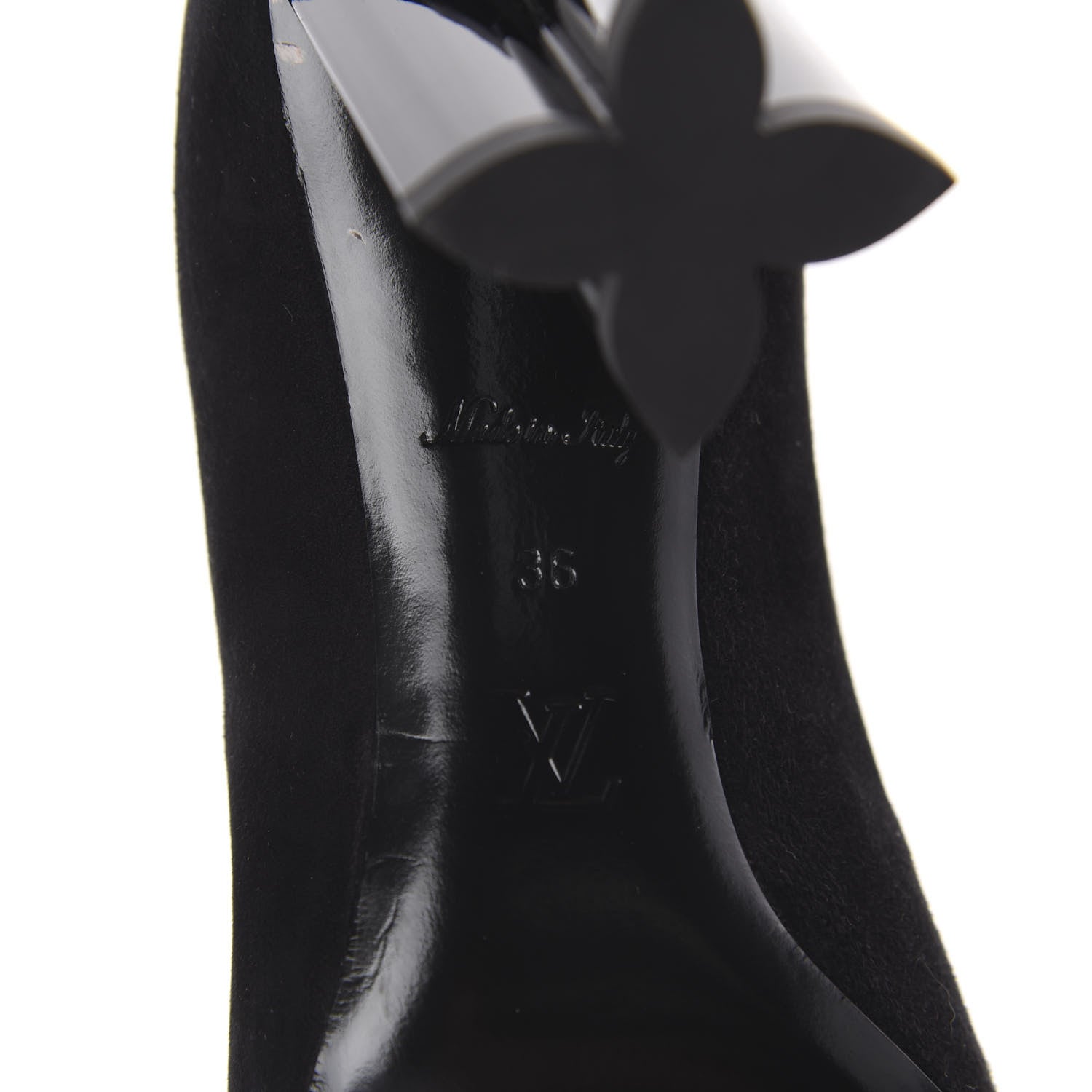 Louis Vuitton Suede Monogram Uniformes Cap Toe Chelsea 80mm Ankle Boots 36 Black 5 of 6
