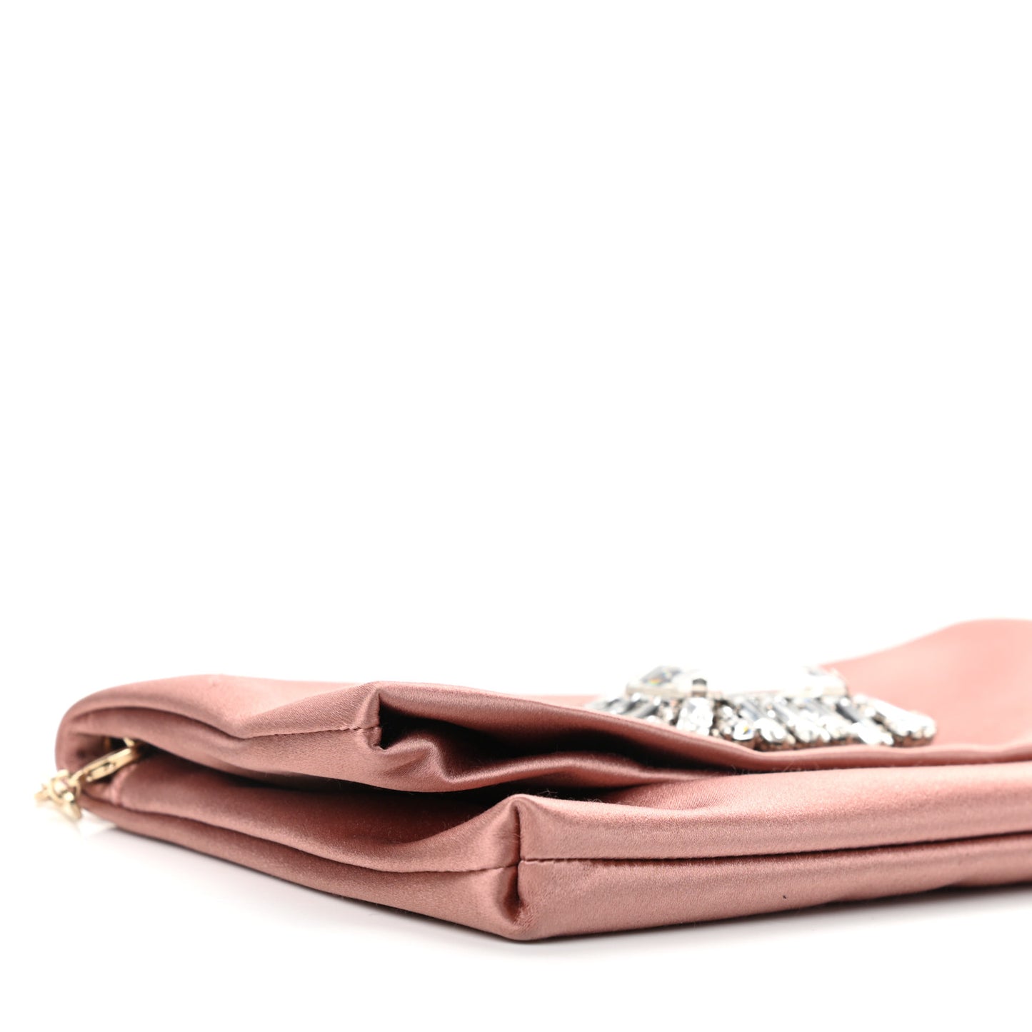 Satin Crystal Titania Clutch Blush