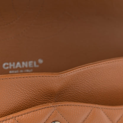 Chanel Caviar Quilted Maxi Double Flap Light Brown 13 of 15