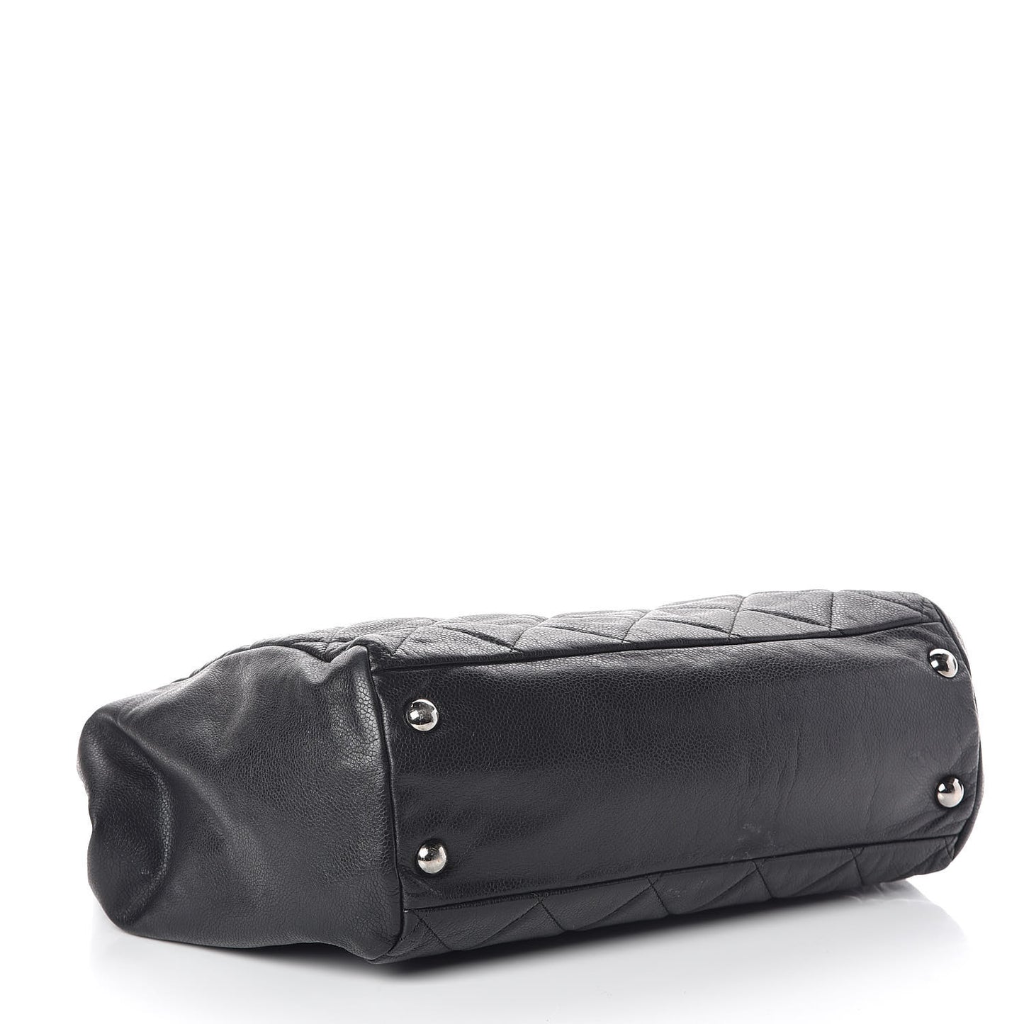 Soft Caviar Quilted Large Cells Tote Black