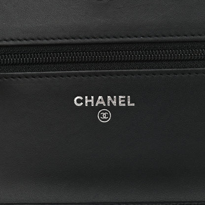 Chanel Caviar Quilted Boy Wallet On Chain WOC Black 6 of 11