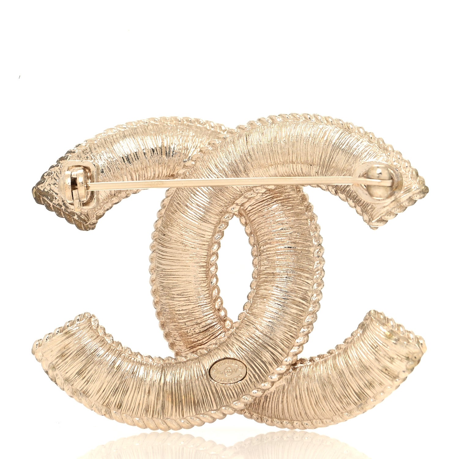 Chanel Pearl CC Brooch Gold 3 of 4