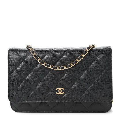 Chanel Caviar Quilted Wallet On Chain WOC Black 1 of 12
