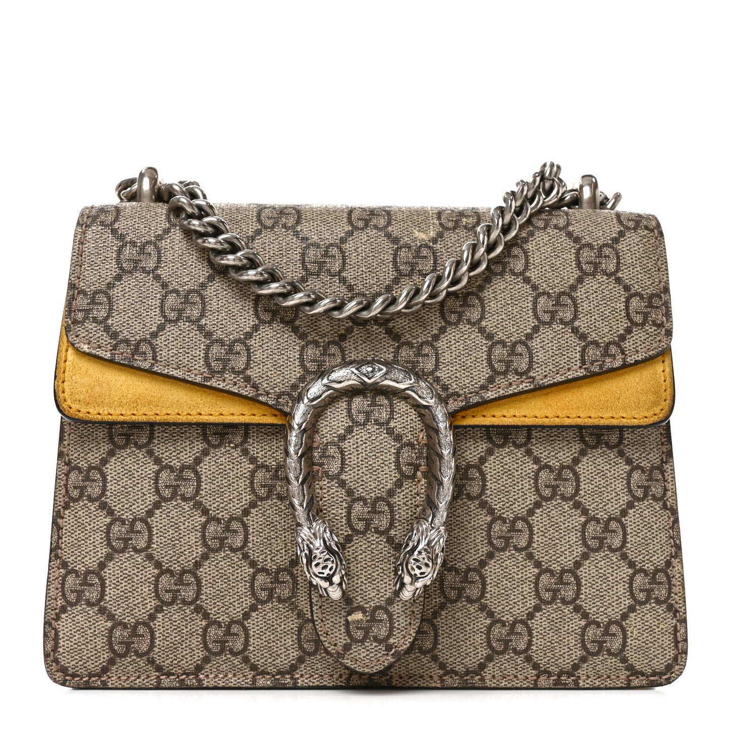 GG Supreme Monogram Mini Dionysus Shoulder Bag Yellow