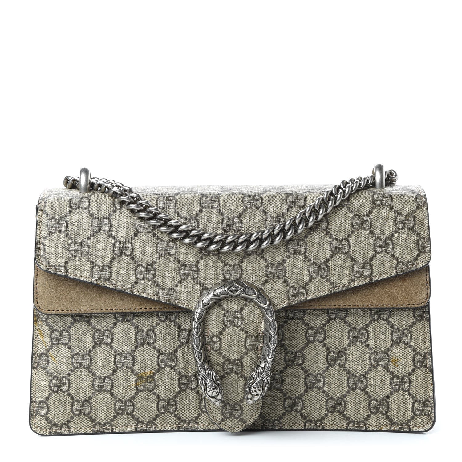 Gucci GG Supreme Monogram Small Dionysus Shoulder Bag Taupe 1 of 12