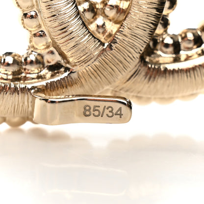Chanel Lambskin Crystal Pearl CC Belt 85 34 Black 4 of 4