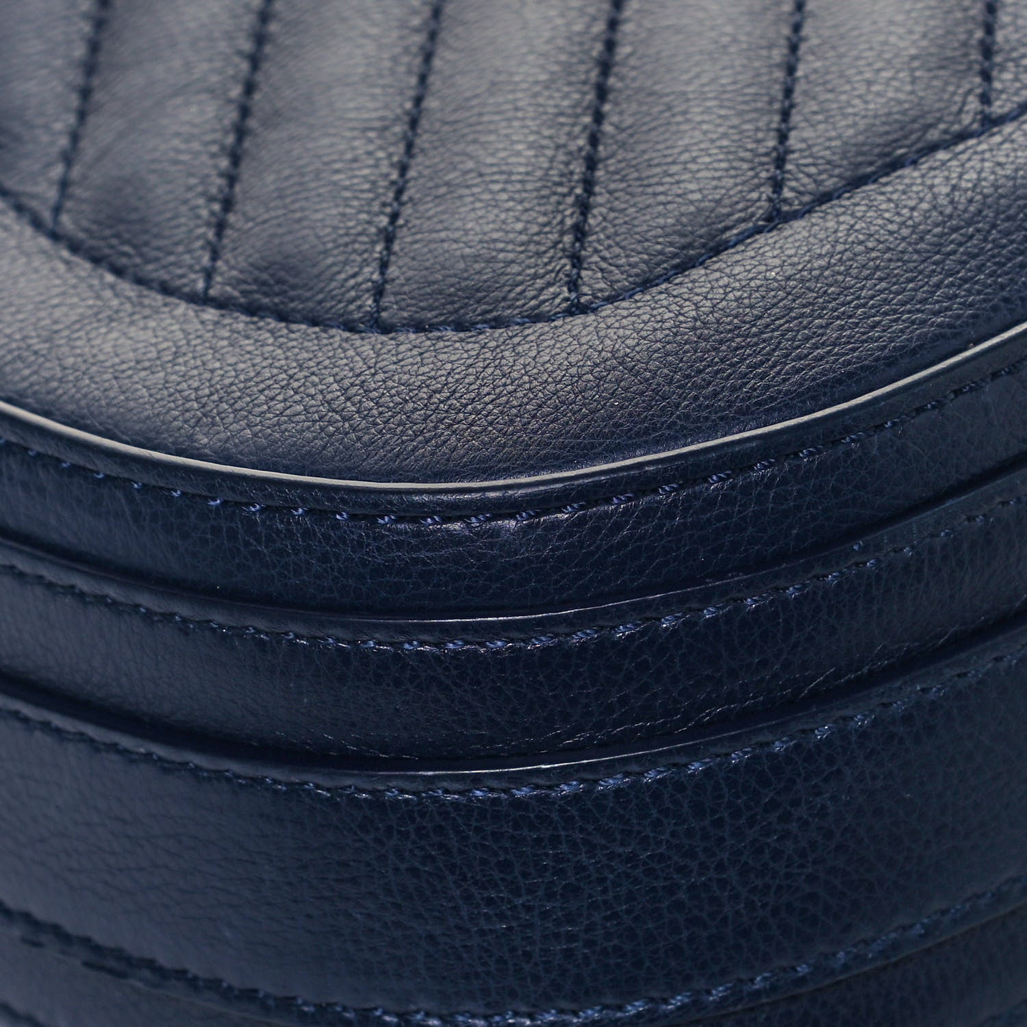 Chanel Calfskin Chevron Quilted Messenger Flap Navy 11 of 20