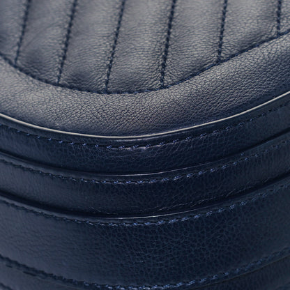 Chanel Calfskin Chevron Quilted Messenger Flap Navy 11 of 20