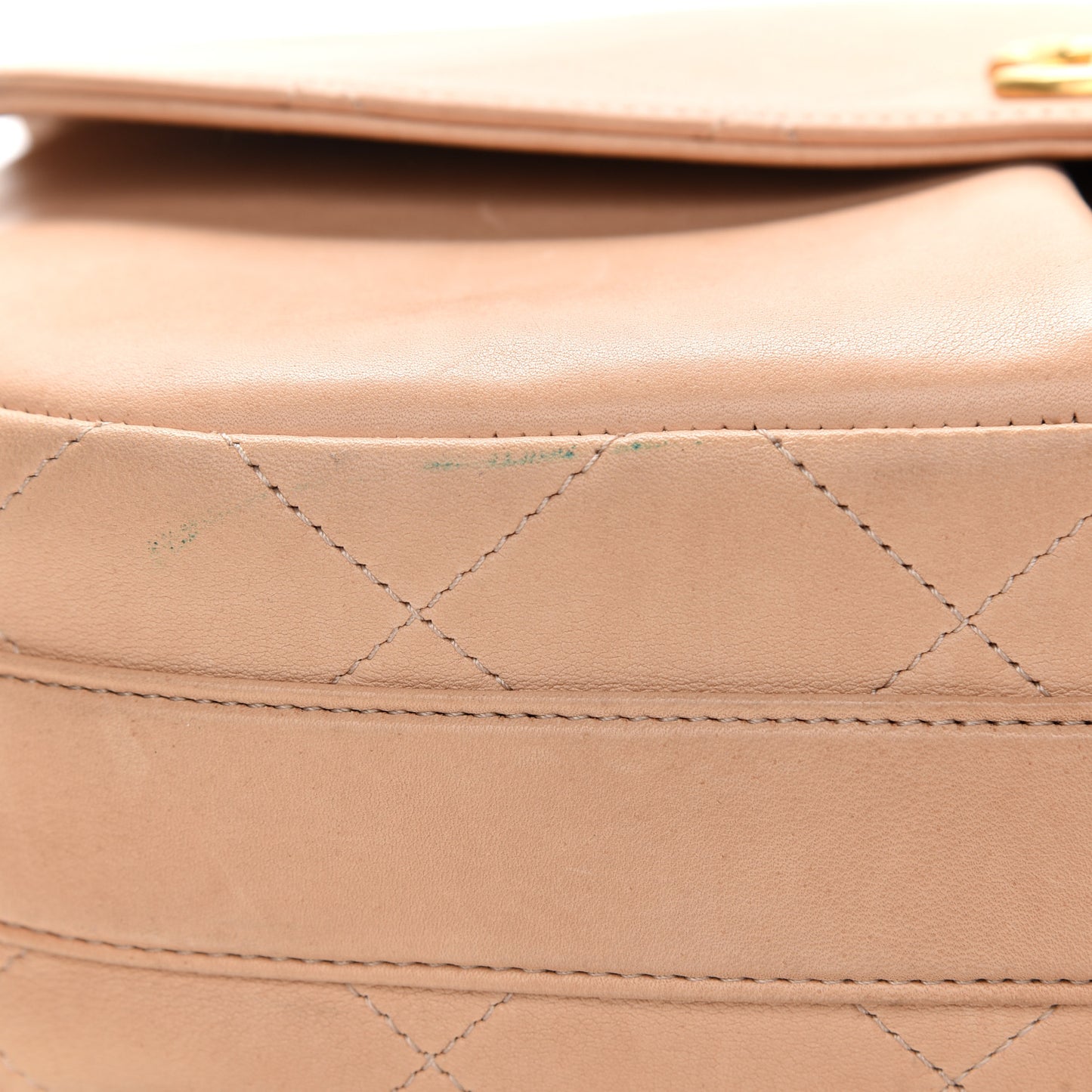 Calfskin Stitched Small Paris in Rome Messenger Beige