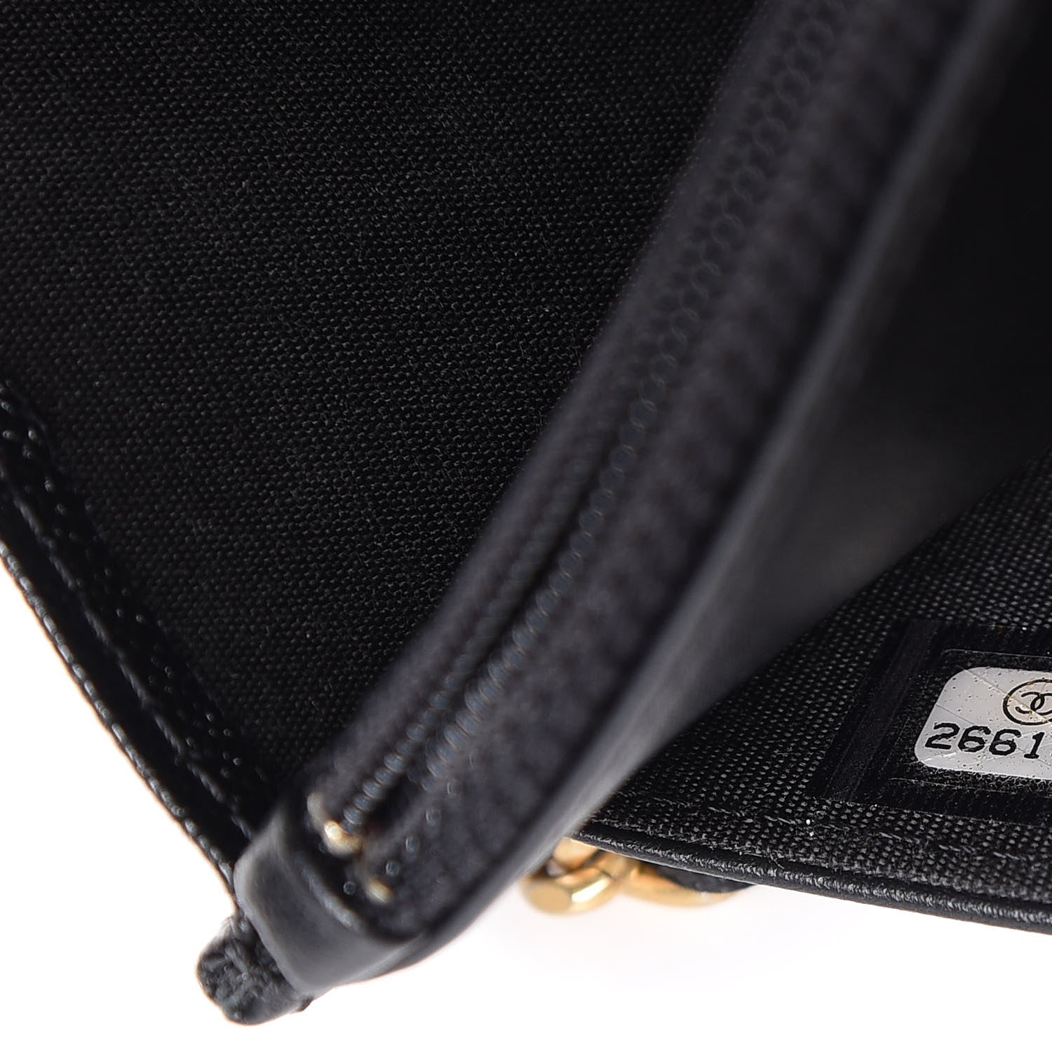 Chanel Caviar Chevron Quilted Boy Wallet On Chain WOC Black 10 of 12