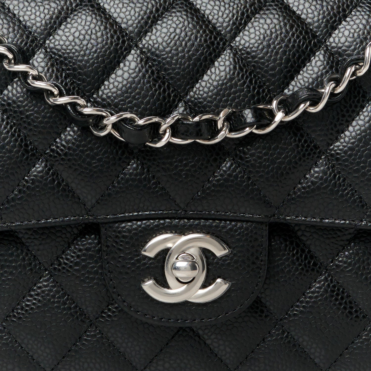 Chanel Caviar Quilted Medium Double Flap Black 9 of 12