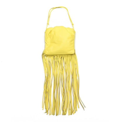 Bottega Veneta Nappa The Fringe Pouch Shoulder Bag Yellow 1 of 7