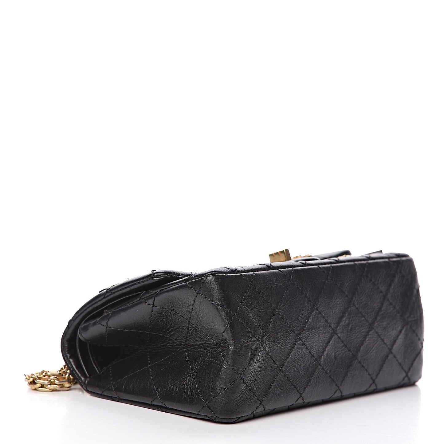 Aged Calfskin Casino 2.55 Reissue 224 Flap Black