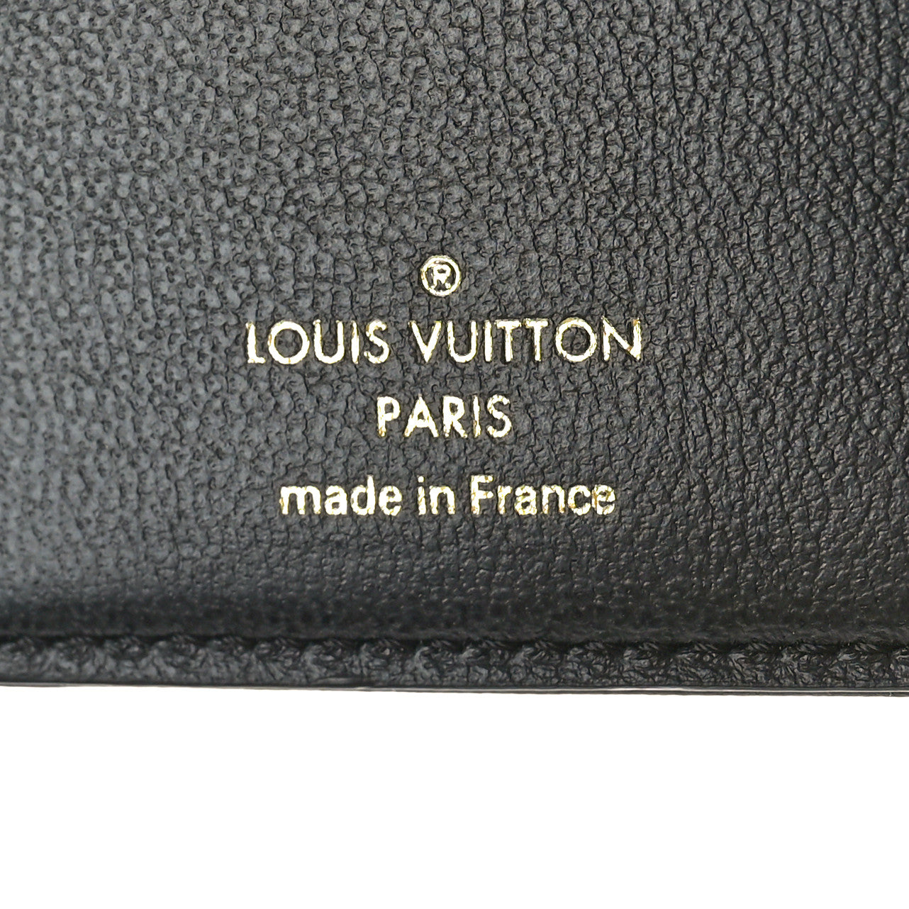 Lambskin Embossed Monogram Lou Coussin Wallet Black