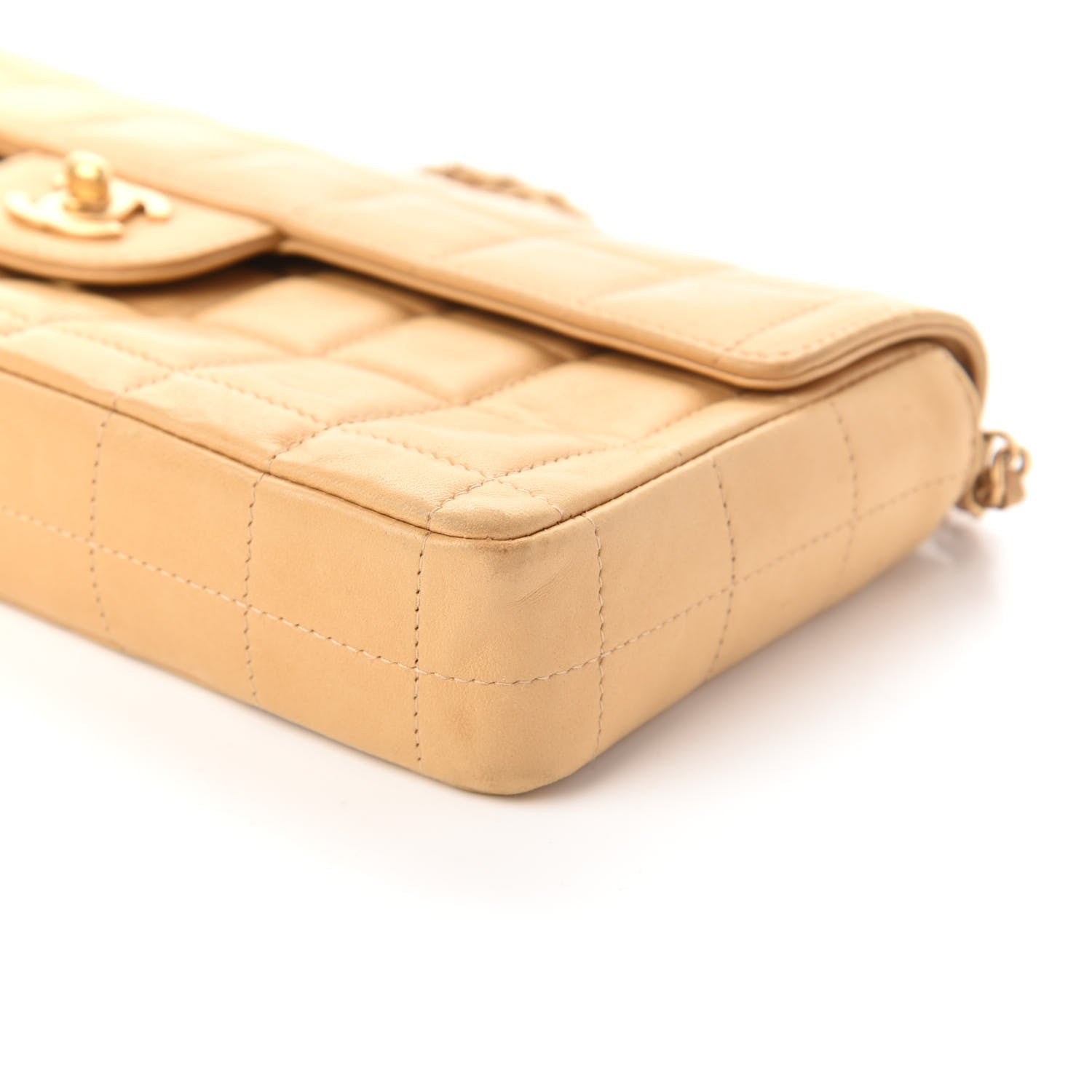 Chanel Lambskin East West Chocolate Bar Flap Beige 7 of 10