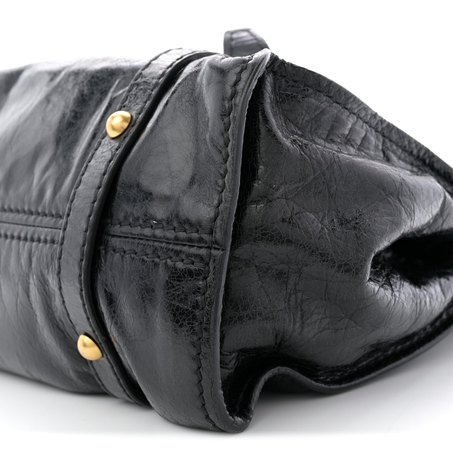 Vitello Lux Peggy Bow Tote Black