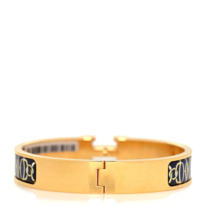 Hermes Enamel Narrow Print Clic Clac H Bracelet GM Marine Classique 3 of 5