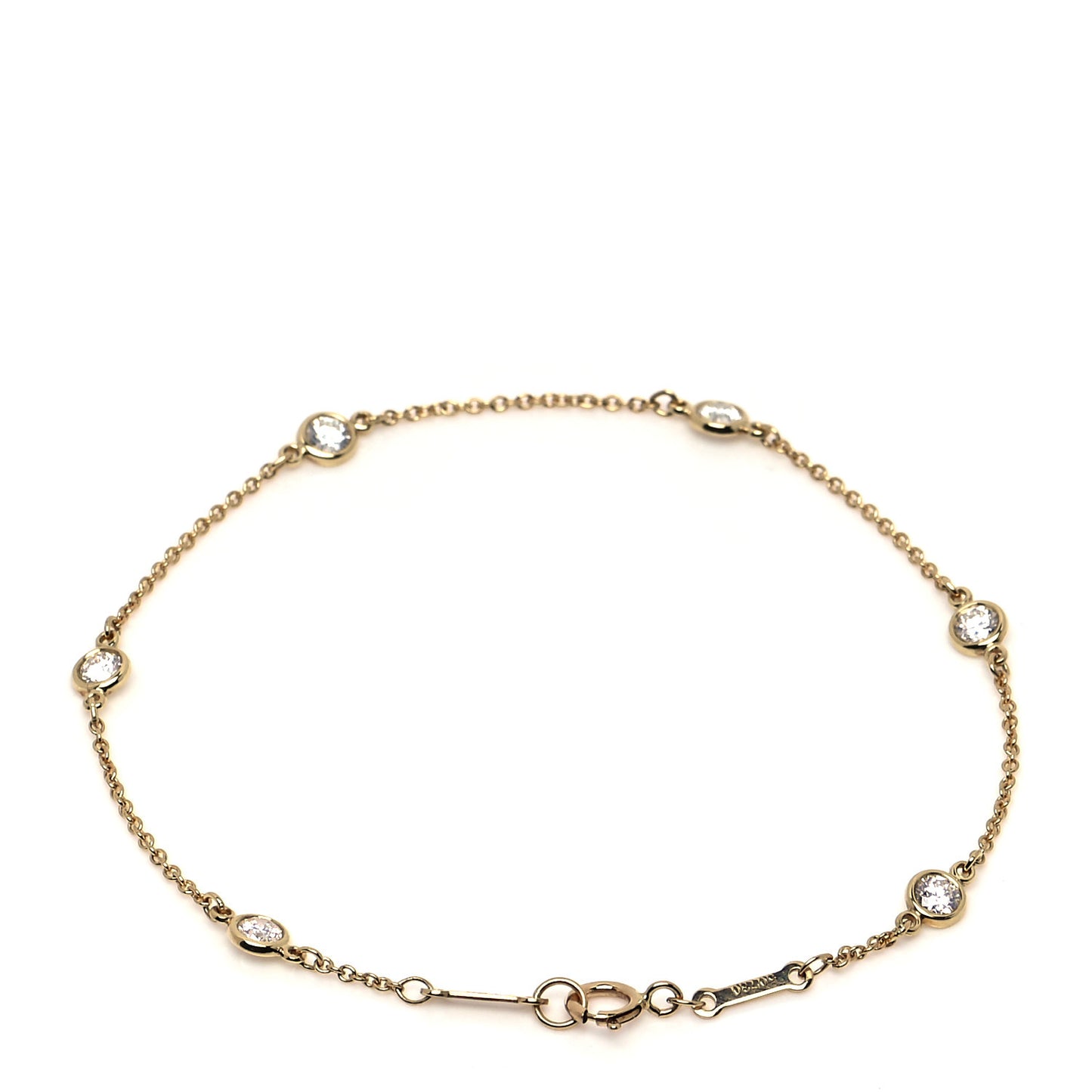 18K Yellow Gold Diamond .33ctw Elsa Peretti Diamonds by the Yard Station Bracelet