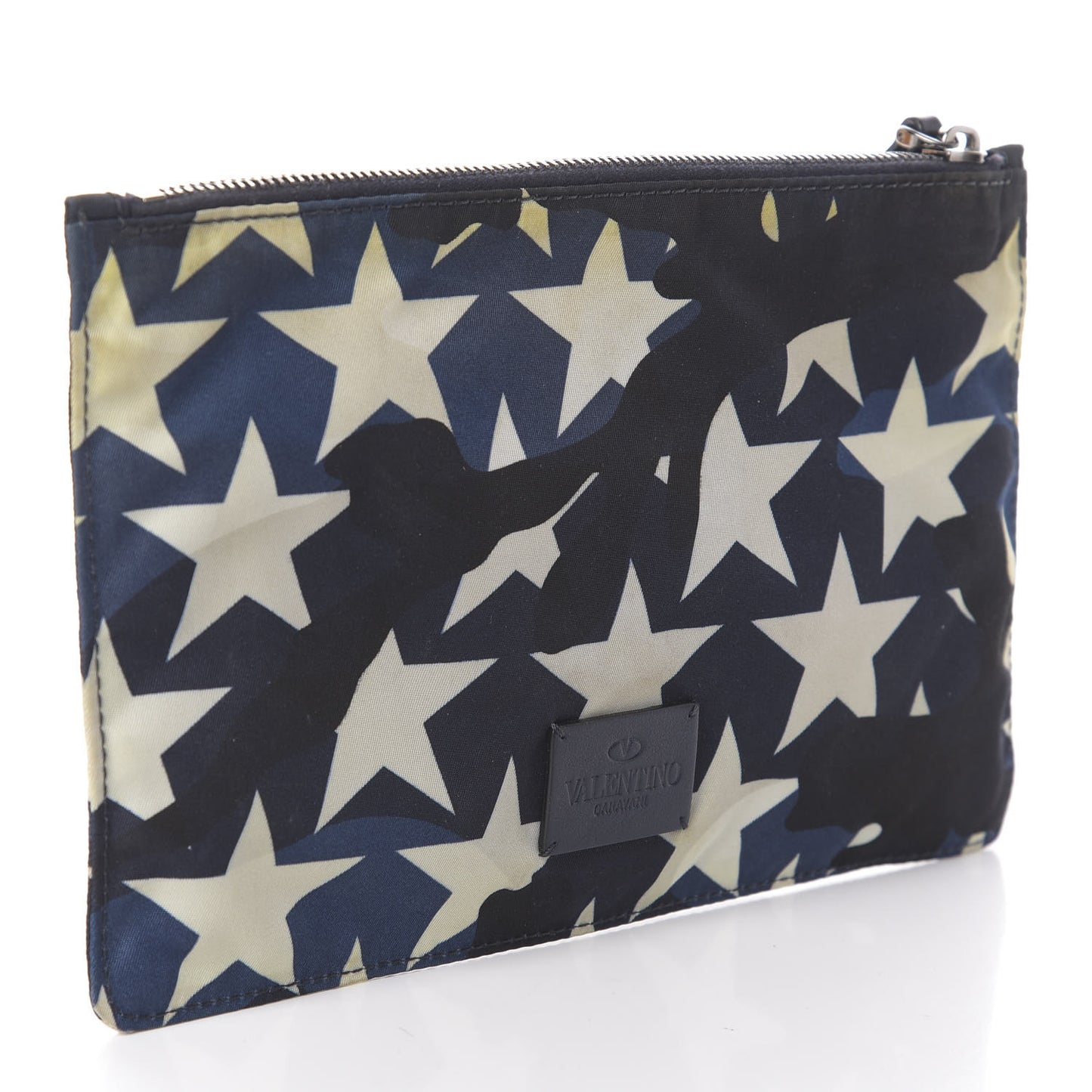 Nylon Camustars Medium Zip Pouch Marine Light Ivory