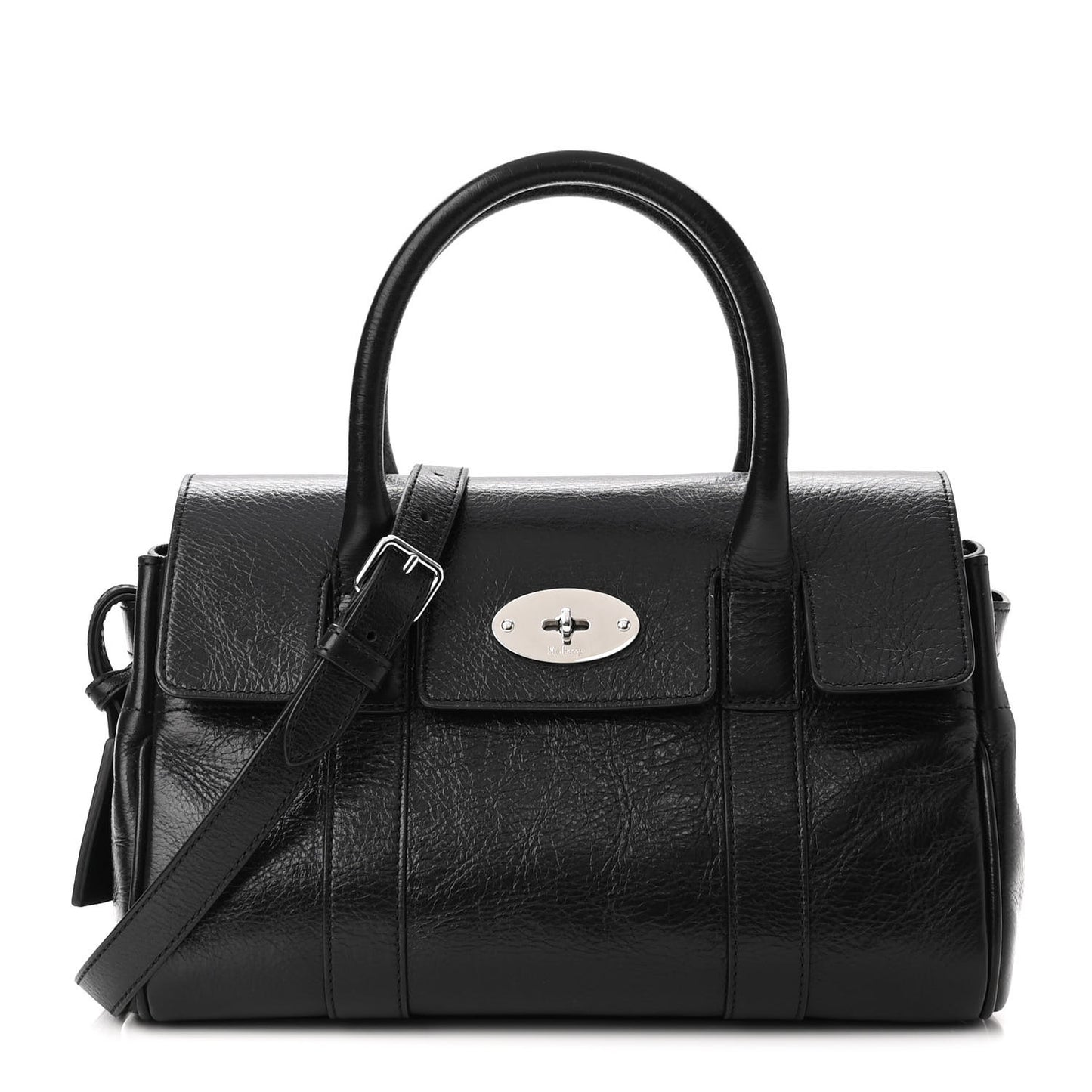 Soft Shine Calfskin Small Bayswater Black
