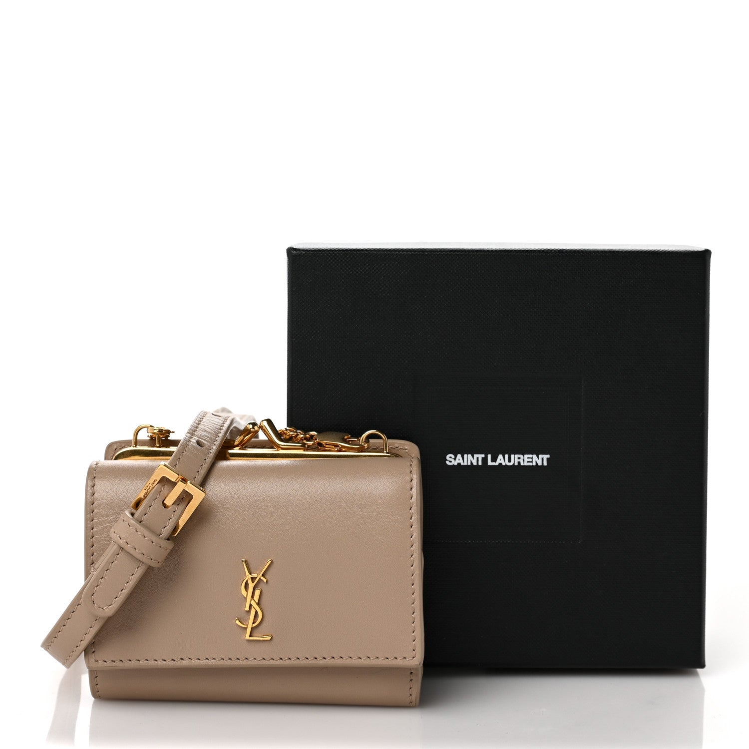 Saint Laurent Smooth Calfskin Monogram Rider Belt Bag Taupe 10 of 10