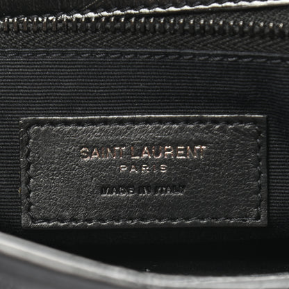 Saint Laurent Crinkled Calfskin Matelasse Monogram Medium Niki Chain Satchel Black 6 of 9