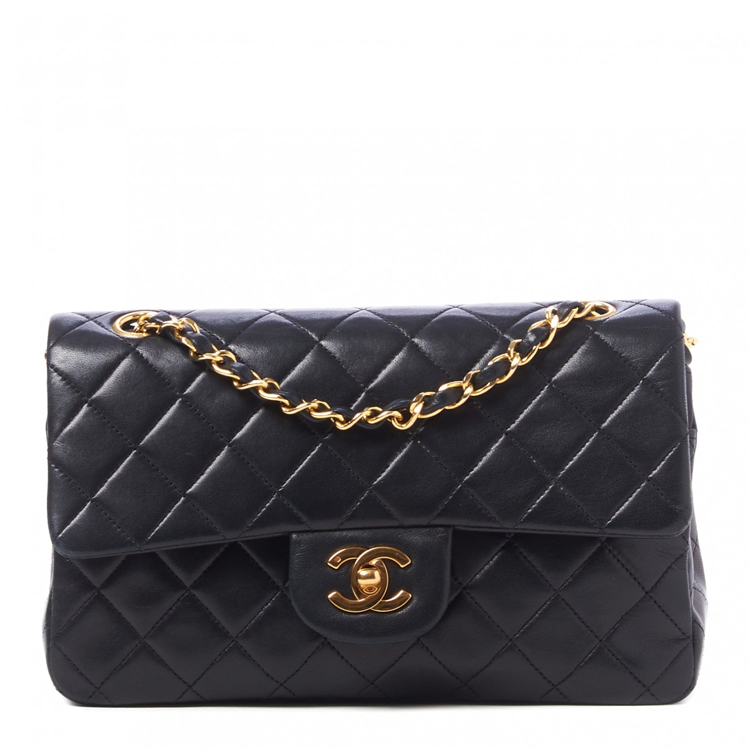 Chanel Lambskin Quilted Small Double Flap Black 1 of 10