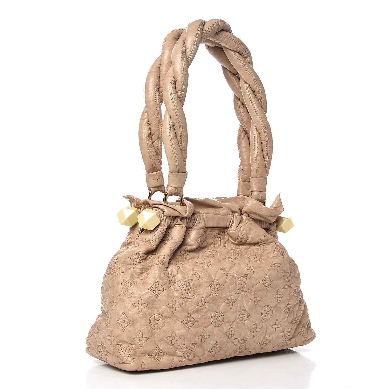 Louis Vuitton Lambskin Olympe Stratus PM Ecru 3 of 7