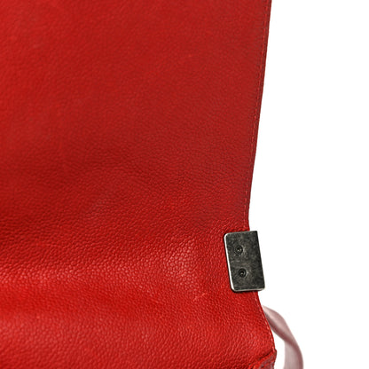 Chanel Caviar Quilted Medium Boy Flap Red 19 of 37