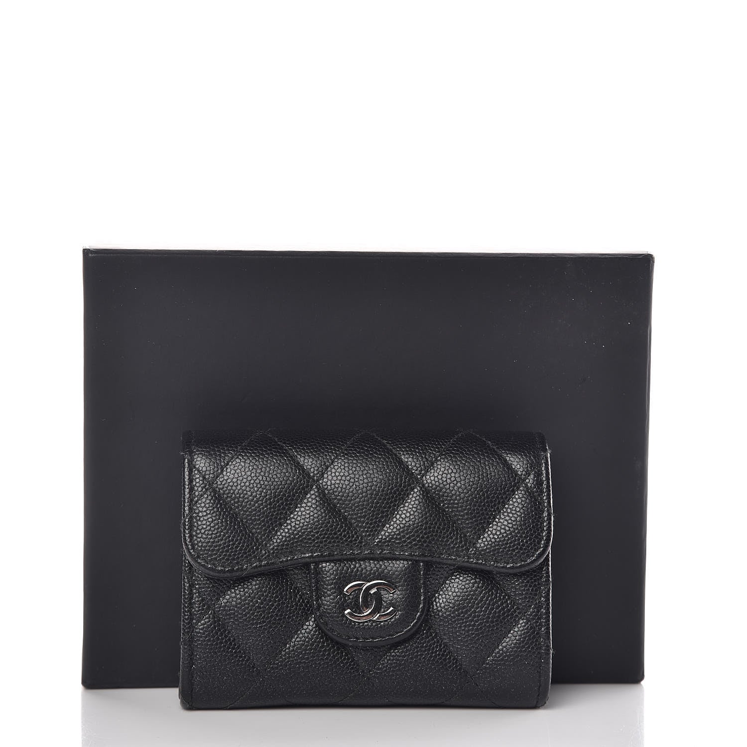 Chanel Caviar Quilted Flap Card Holder Wallet Black 12 of 12
