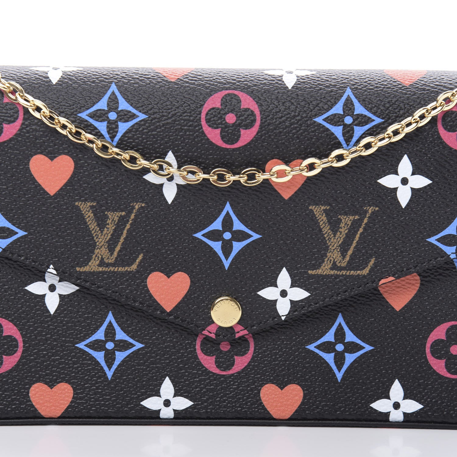 Louis Vuitton Game On Felicie Chain Wallet Black 9 of 13