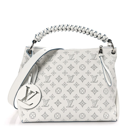 Louis Vuitton Mahina Beaubourg Hobo MM Snow Orage Blue 1 of 8