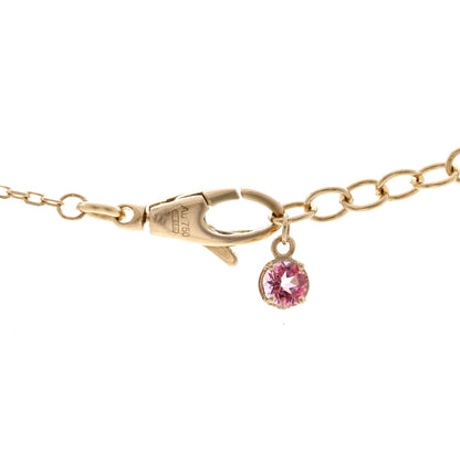 Gucci 18K Yellow Gold Diamond Pink Tourmaline  Le Marche Des Merveilles Feline Pendant Necklace 5 of 6