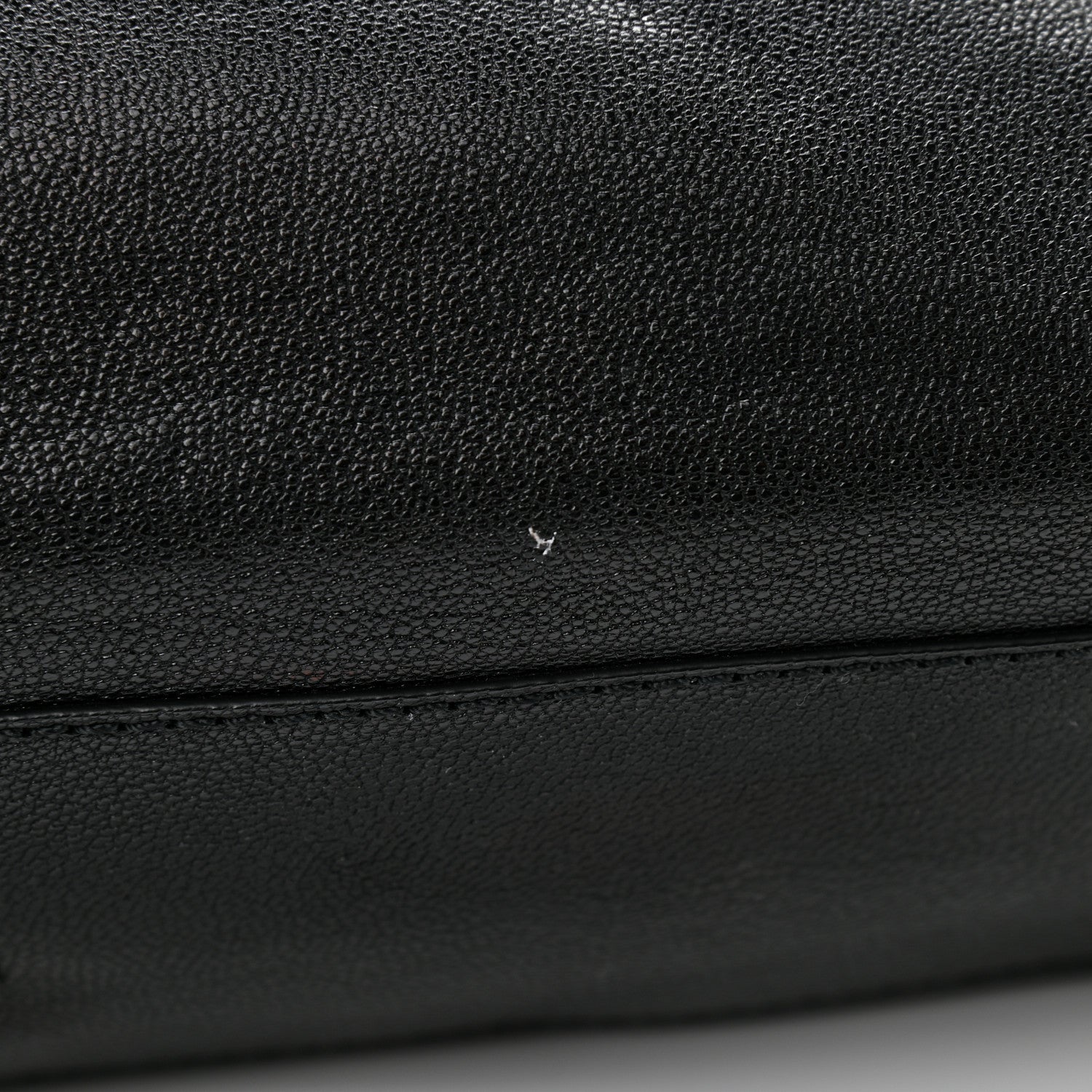 Fendi Goatskin Zucca Medium Peekaboo Iconic Satchel Black Tobacco 14 of 14