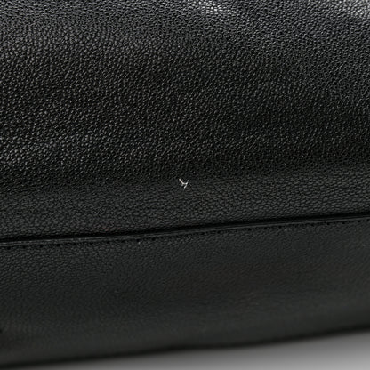 Fendi Goatskin Zucca Medium Peekaboo Iconic Satchel Black Tobacco 14 of 14