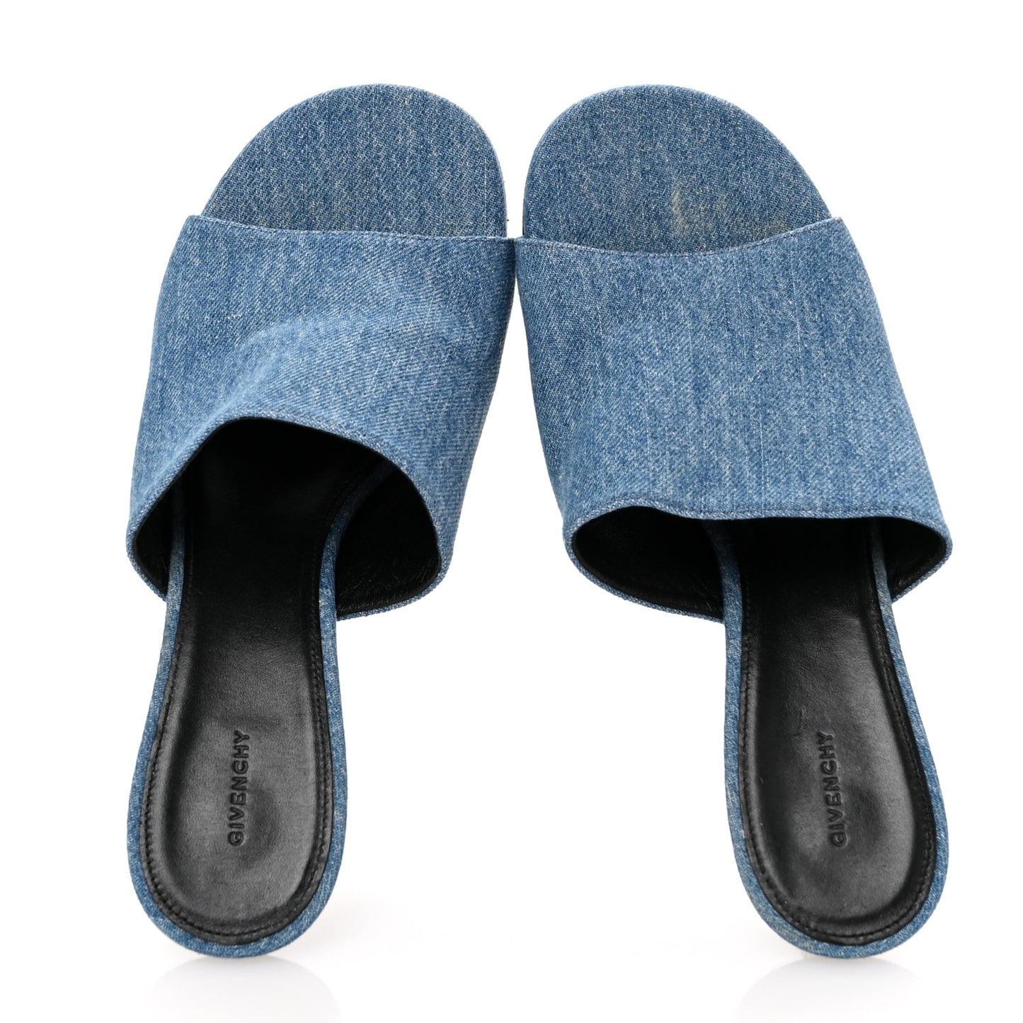Denim G Cube 70mm Heel Mules 39 Medium Blue