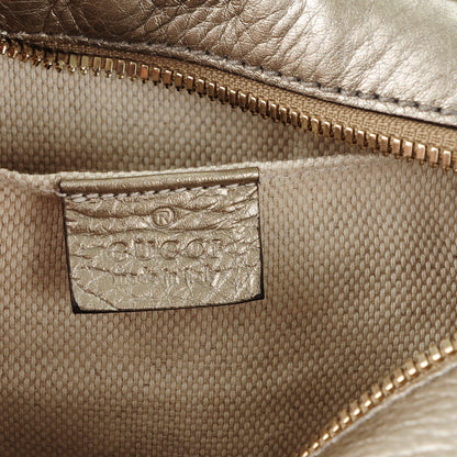 Gucci Metallic Pebbled Calfskin Small Soho Disco Bag Golden Beige 6 of 7