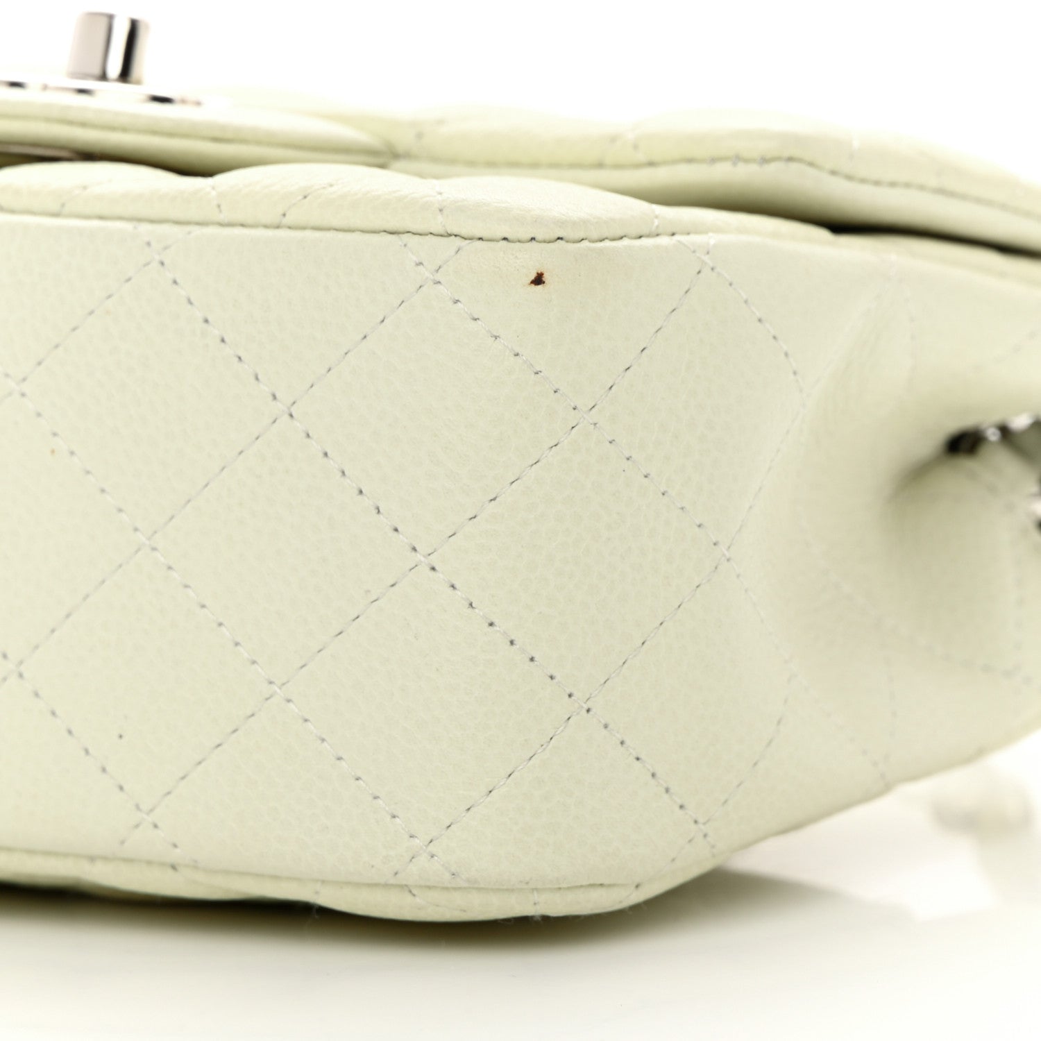 Chanel Caviar Quilted Mini Square Flap Dark White 10 of 12