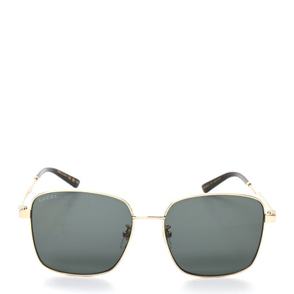 Gucci Web Rectangular Frame Interlocking G Sunglasses GG0852SK Gold 2 of 8
