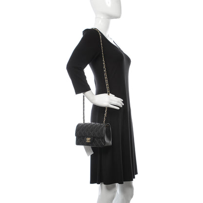 Chanel Lambskin Quilted Mini Rectangular Flap Black 2 of 10
