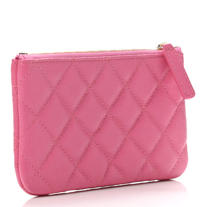 Chanel Caviar Quilted Small Cosmetic Case Pink 2 of 4
