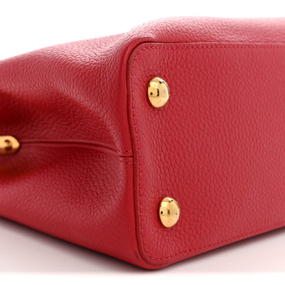 Louis Vuitton Taurillon Capucines PM Rubis 8 of 10